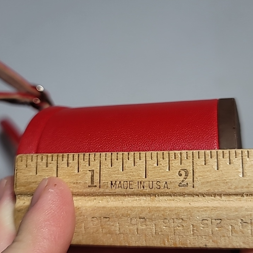 Kate Spade Cherry Red Leather Bow Slingback Heels Size 9.5 M - Picture 11 of 14
